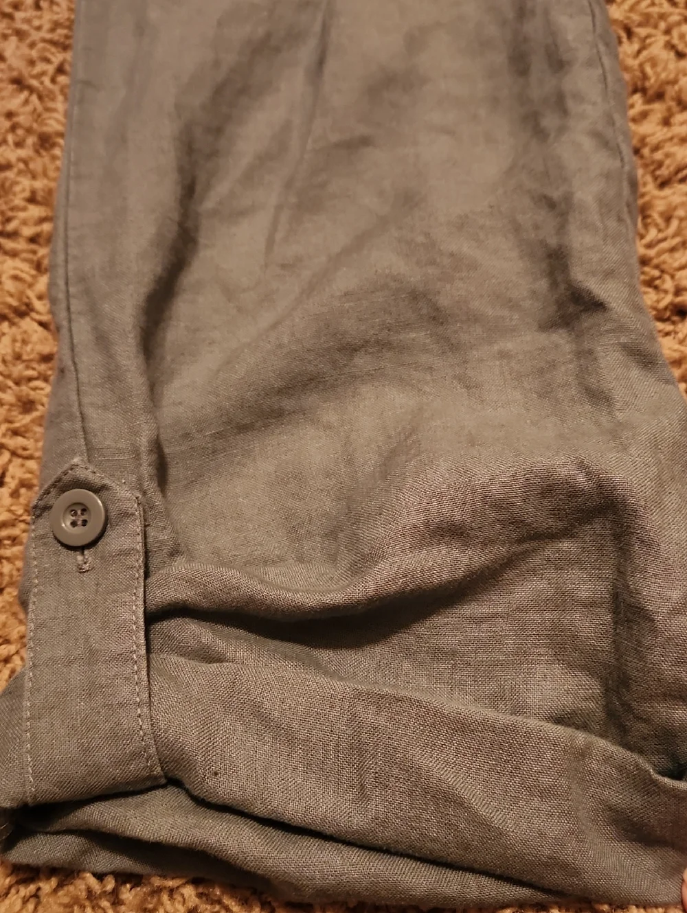 Cynthia Rowley Womans Linen-Blend Pants - Gray Size 6